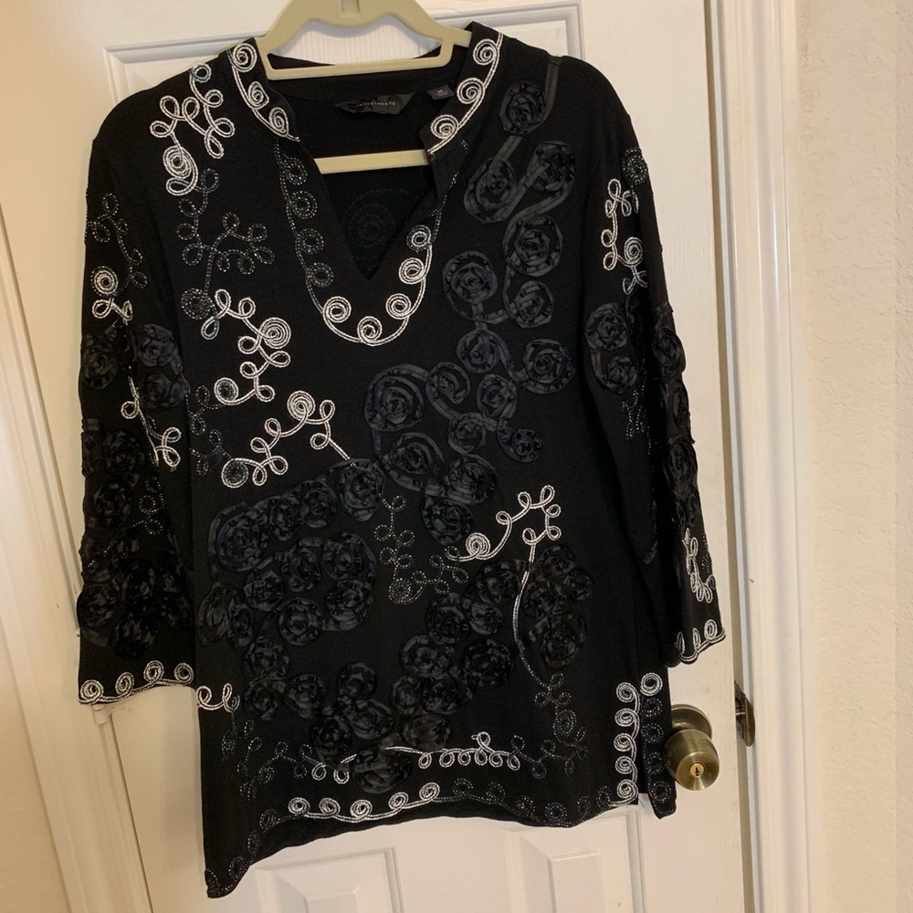 investments long sleeve blouse